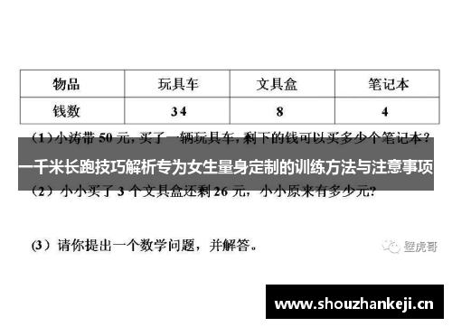 一千米长跑技巧解析专为女生量身定制的训练方法与注意事项